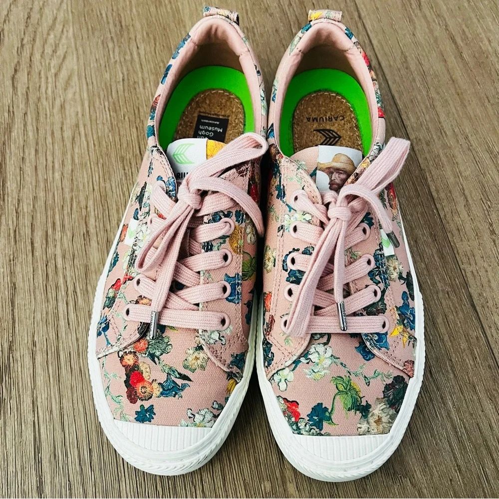 Cariuma Limited Edition Pink Van Gogh Sneakers Sz 9 - Picture 1 of 7